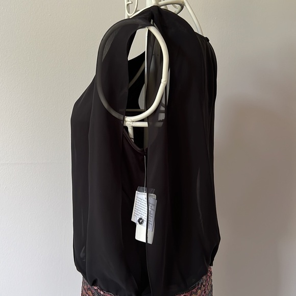 NWT Aiden by Biden Mattox Blk/ Multicolor sequined skirt mini dress - Picture 7 of 9